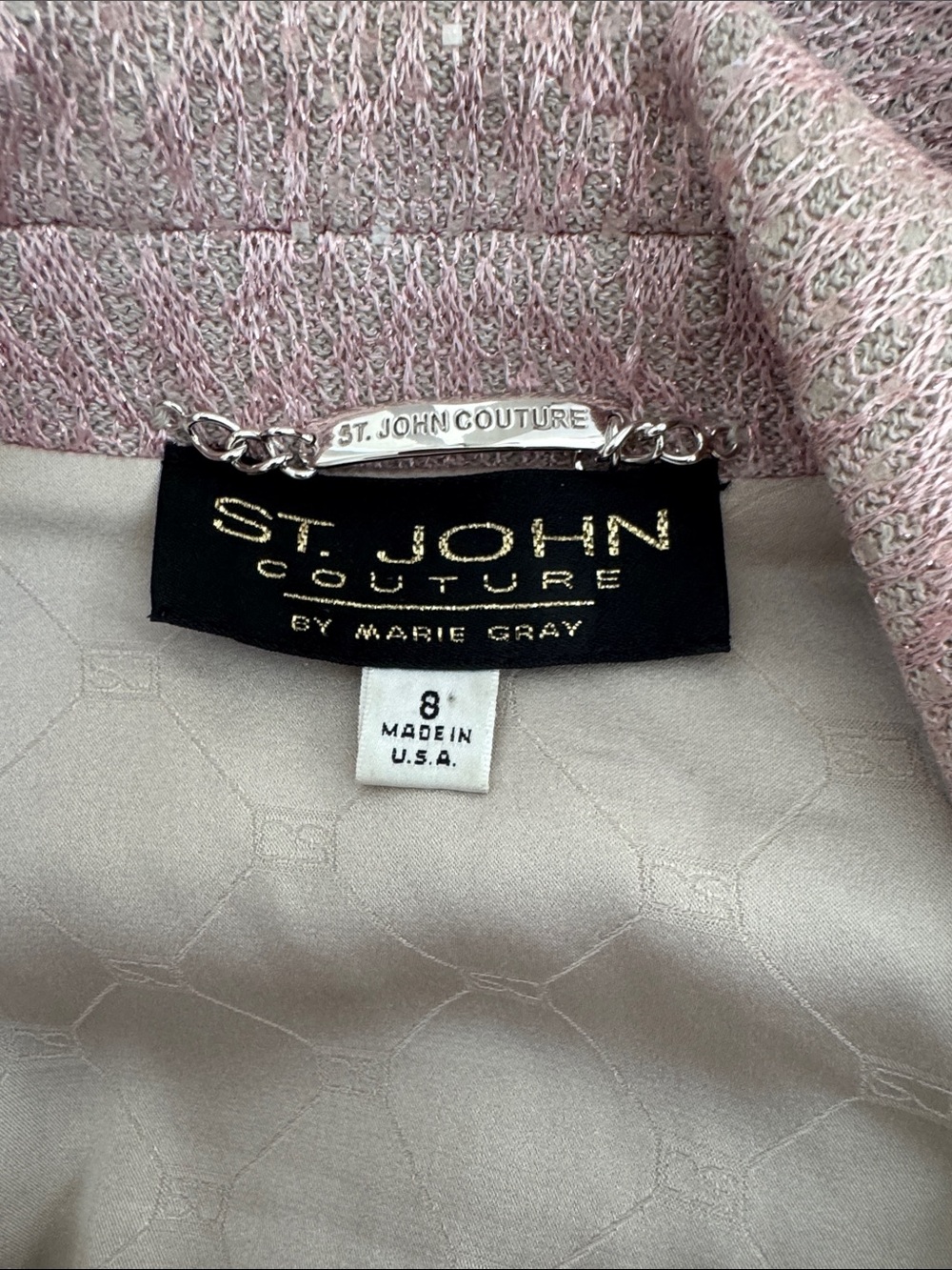 St.John - Couture by Marie Gray blush pink suit - Picture 9 of 14